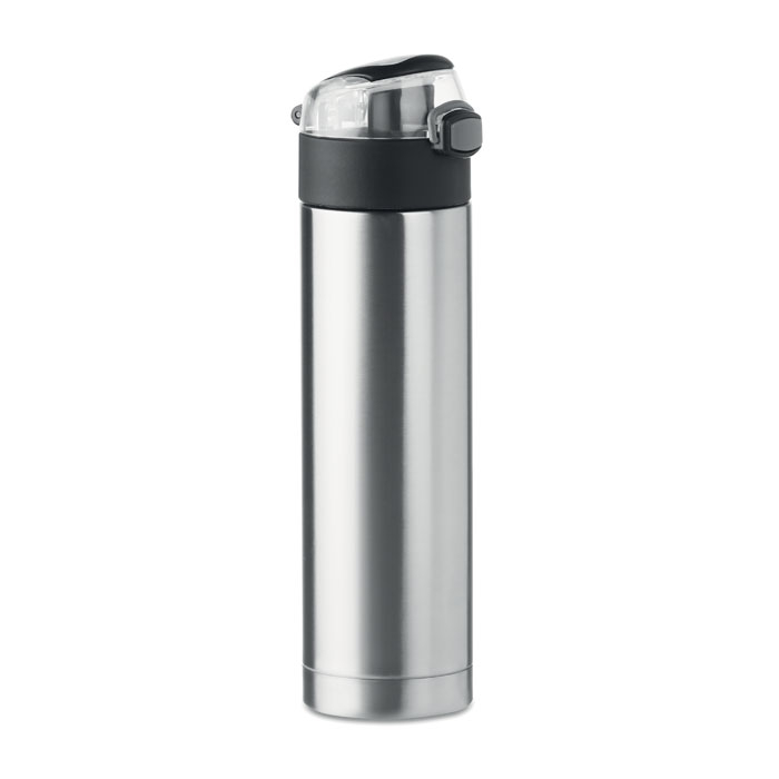 Gourde publicitaire en inox 400 ml - Nuuk Lux silver mate